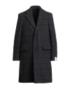 Caruso Man Coat Midnight Blue Size 46 Wool, Cashmere In Black