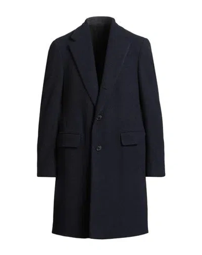 Caruso Man Coat Midnight Blue Size 46 Wool, Cashmere