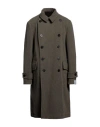 Caruso Man Coat Military Green Size 36 Wool, Linen, Polyamide