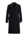 Caruso Man Coat Navy Size 44 Wool In Blue