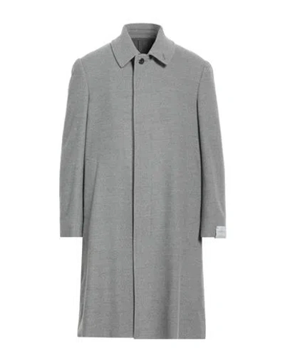 Caruso Man Overcoat & Trench Coat Grey Size 46 Wool In Gray