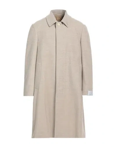 Caruso Man Overcoat & Trench Coat Sand Size 44 Wool In Neutral