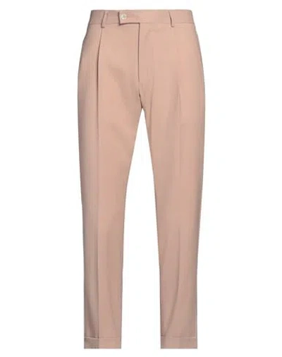 Caruso Man Pants Antique Rose Size 38 Wool In Pink