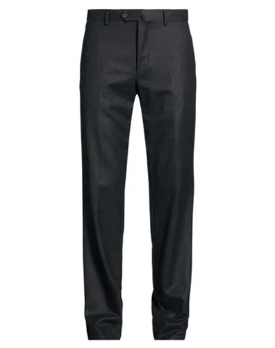 Caruso Man Pants Charcoal Size 30 Wool In Grey