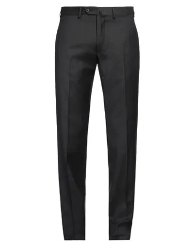Caruso Man Pants Charcoal Size 40 Wool In Grey