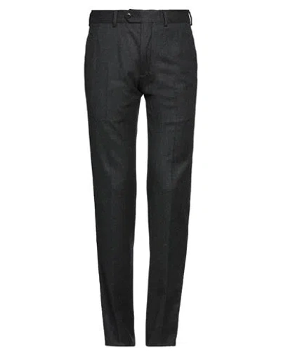 Caruso Man Pants Black Size 34 Wool In Grey