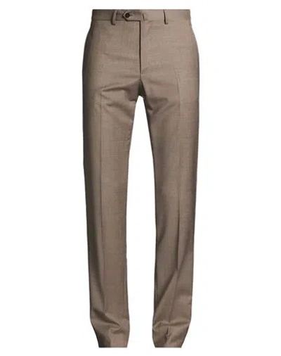 Caruso Man Pants Dark Brown Size 40 Wool