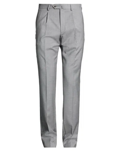 Caruso Man Pants Grey Size 38 Wool In Gray