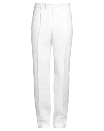 Caruso Man Pants White Size 30 Linen