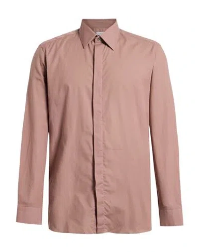 Caruso Man Shirt Antique Rose Size 17 Cotton In Pink