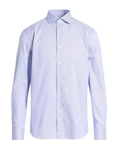 Caruso Man Shirt Azure Size 17 ½ Cotton In Blue