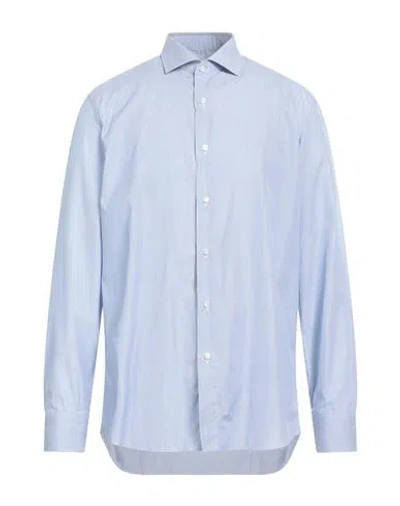 Caruso Man Shirt Blue Size 16 ½ Cotton