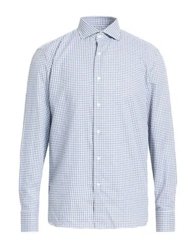 Caruso Man Shirt Blue Size 16 ½ Cotton