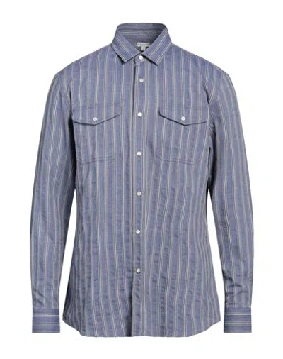 Caruso Man Shirt Blue Size Xl Cotton