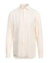 Caruso Man Shirt Ivory Size 16 ½ Cotton In White