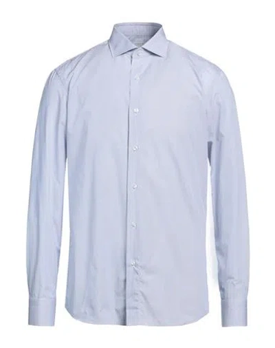 Caruso Man Shirt Light Blue Size 16 Cotton