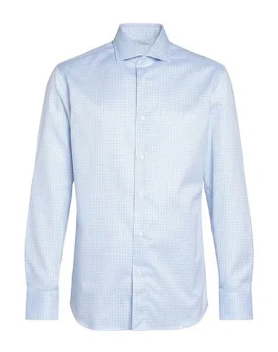 Caruso Man Shirt Light Blue Size 17 ¾ Cotton