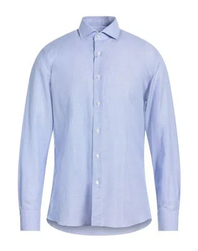 Caruso Man Shirt Light Blue Size 17 ¾ Cotton