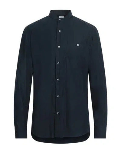 Caruso Man Shirt Midnight Blue Size Xl Cotton