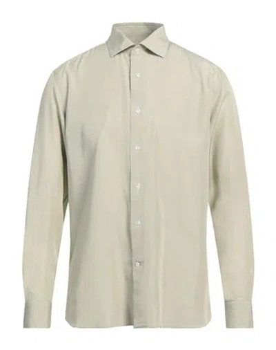 Caruso Man Shirt Sage Green Size 16 ½ Cotton