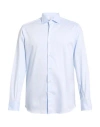 Caruso Man Shirt Sky Blue Size 16 ½ Cotton In Blue