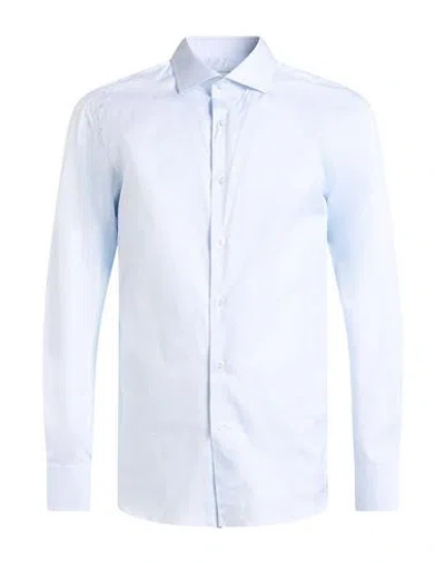 Caruso Man Shirt Sky Blue Size 17 Cotton