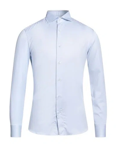 Caruso Man Shirt Sky Blue Size 15 Cotton