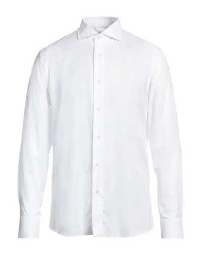 Caruso Man Shirt White Size 16 Cotton