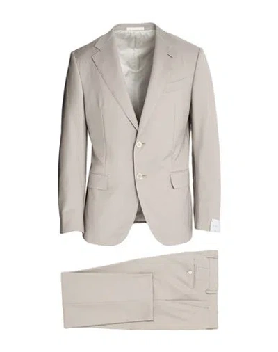 Caruso Man Suit Beige Size 46 Wool In White