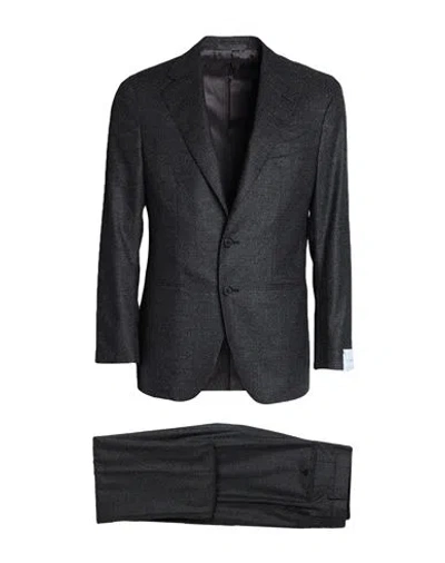 Caruso Man Suit Black Size 40 Wool