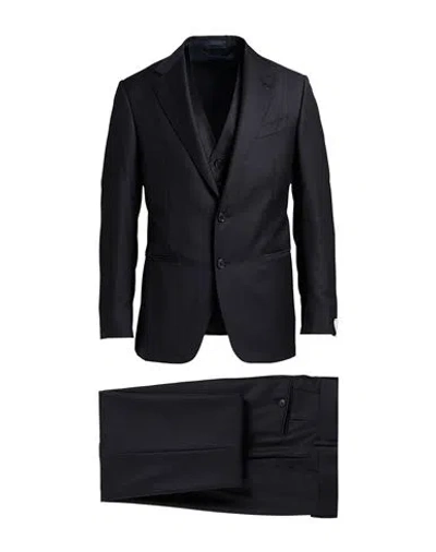 Caruso Man Suit Black Size 42 Wool