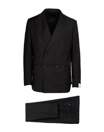 Caruso Man Suit Black Size 42 Wool