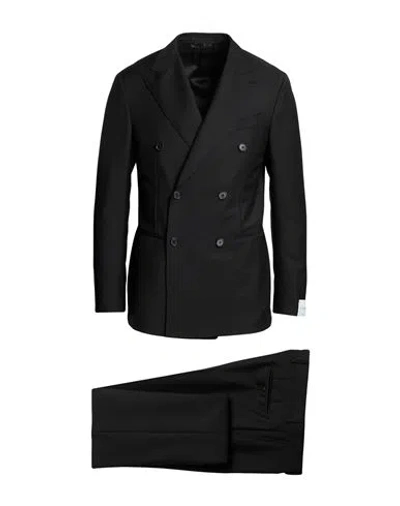 Caruso Man Suit Black Size 42 Wool, Mohair Wool