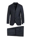 Caruso Man Suit Black Size 44 Super 180s Wool In Blue
