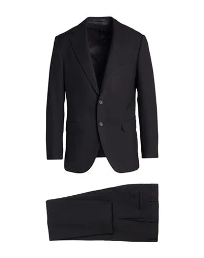 Caruso Man Suit Black Size 44 Wool