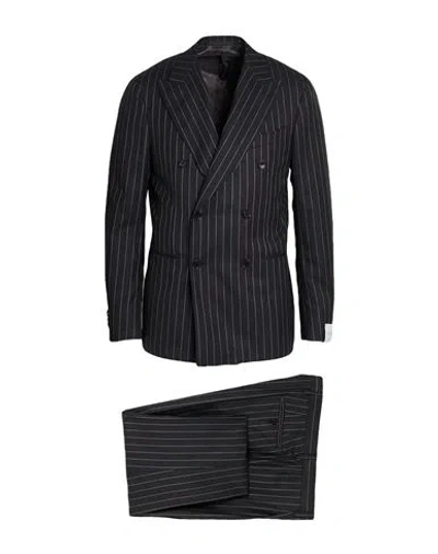 Caruso Man Suit Black Size 44 Wool