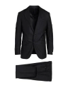 Caruso Man Suit Black Size 50 Wool In Black