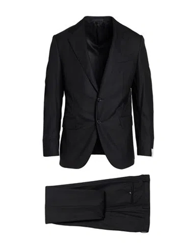 Caruso Man Suit Black Size 50 Wool