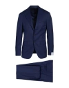 Caruso Man Suit Blue Size 44 Wool In Blue