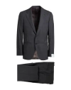 Caruso Man Suit Charcoal Size 46 Wool In Grey