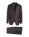 Caruso Man Suit Chocolate Brown Size 48 Wool In Brown