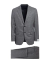 Caruso Tailored Grey Suit With Two-button Blazer In Grey