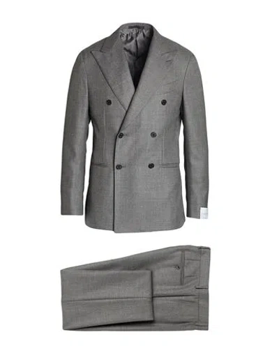Caruso Man Suit Grey Size 42 Wool In Gray