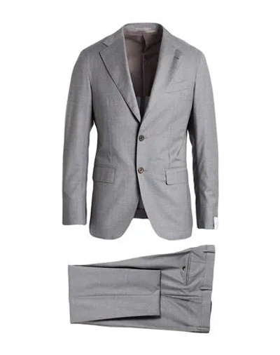 Caruso Man Suit Grey Size 42 Wool In Gray