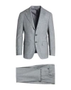 Caruso Man Suit Grey Size 44 Wool In Blue