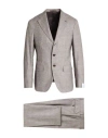 Caruso Man Suit Grey Size 44 Wool In Gray
