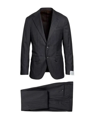 Caruso Man Suit Grey Size 44 Wool In Gray