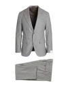 Caruso Man Suit Grey Size 46 Wool, Cashmere In Gray
