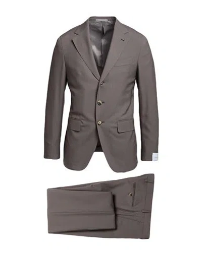 Caruso Man Suit Grey Size 46 Wool In Gray