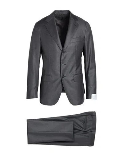 Caruso Man Suit Grey Size 48 Wool In Gray